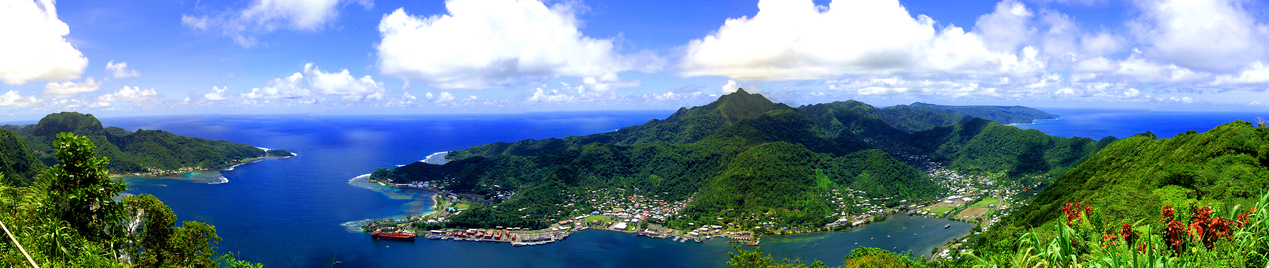 Rainmaker Mountain and Matafao Peak, National Natural Landmarks overlooking Pago Pago Harbor