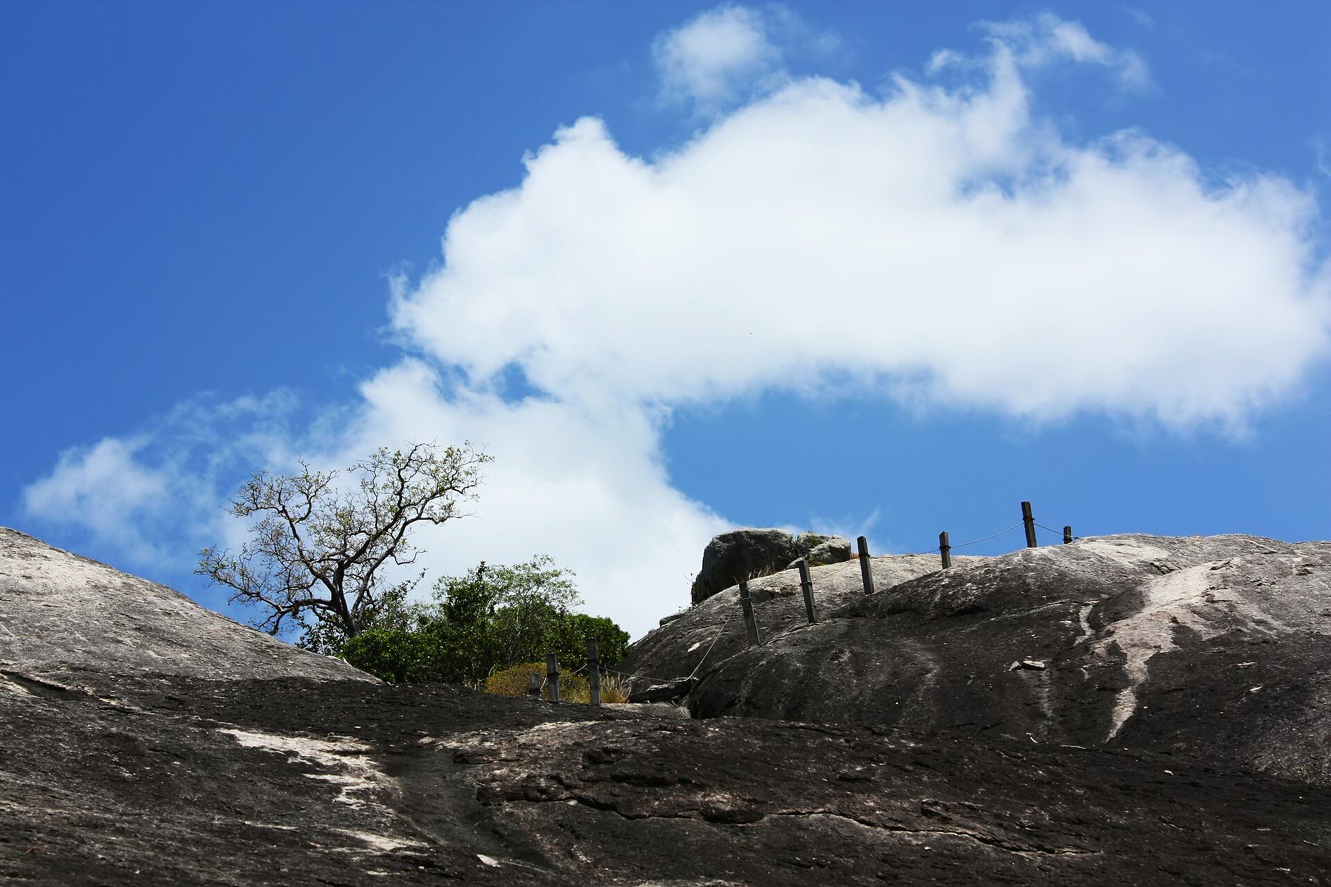 Rock outcrops and forest at Kudumbigala Sanctuary, near Panama, eastern Sri Lanka