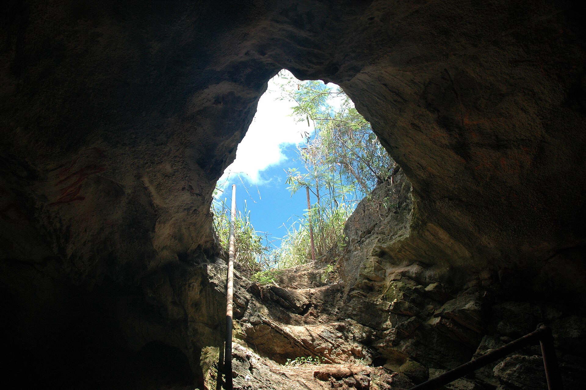 Entrance to Hatchet Bay Cave, Eleuthera, Bahamas