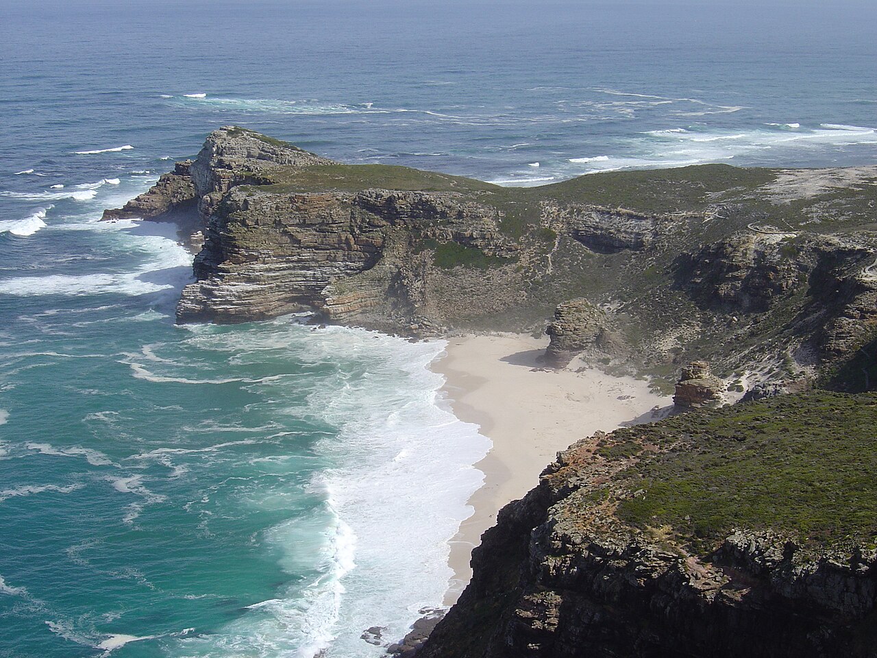 Cape of Good Hope landscape viewed from Cape Point