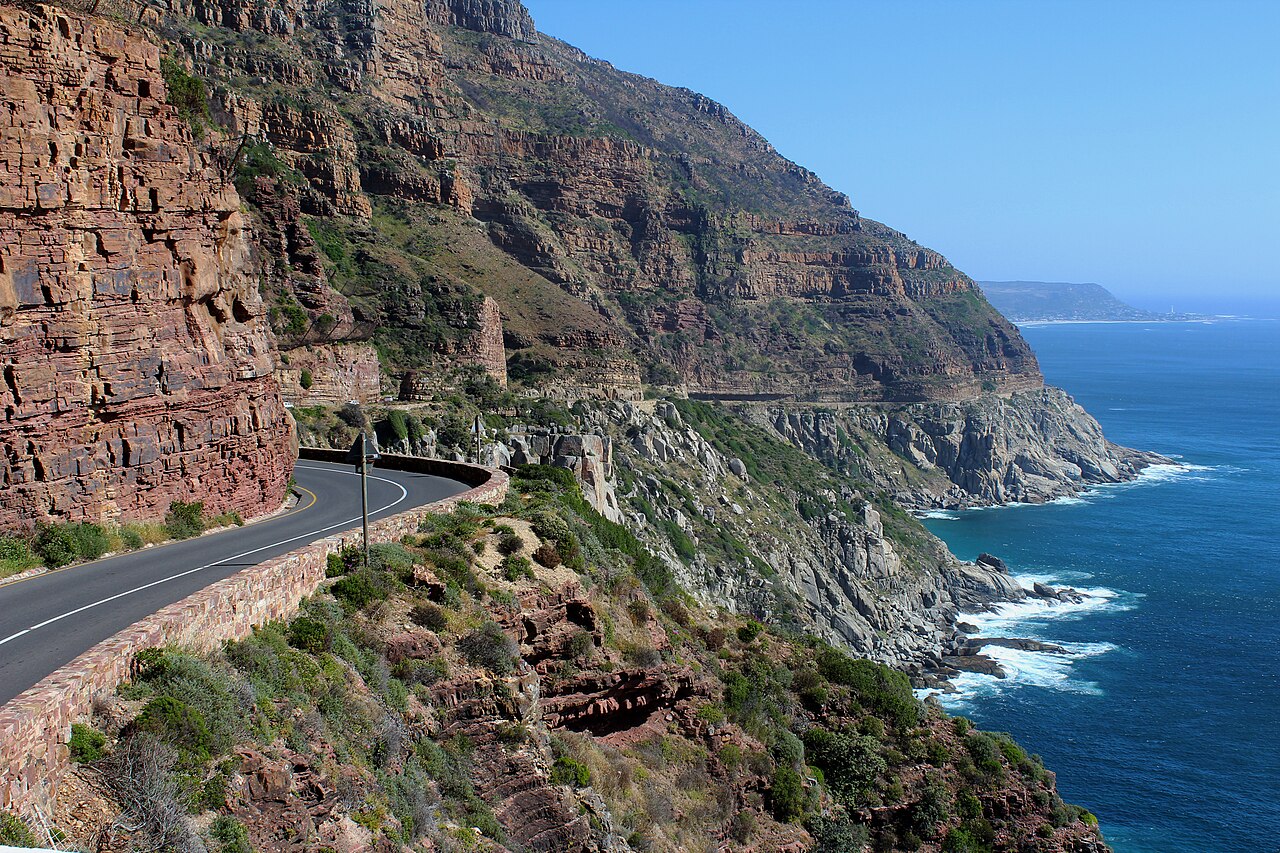 Chapman's Peak Drive cut into the cliff face