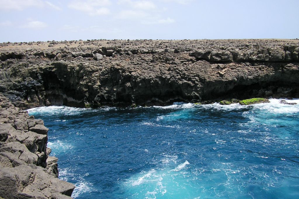 Buracona Blue Eye natural pool, Sal, Cape Verde