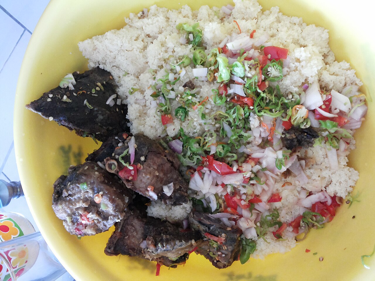 Garba street food, a Côte d'Ivoire culinary staple
