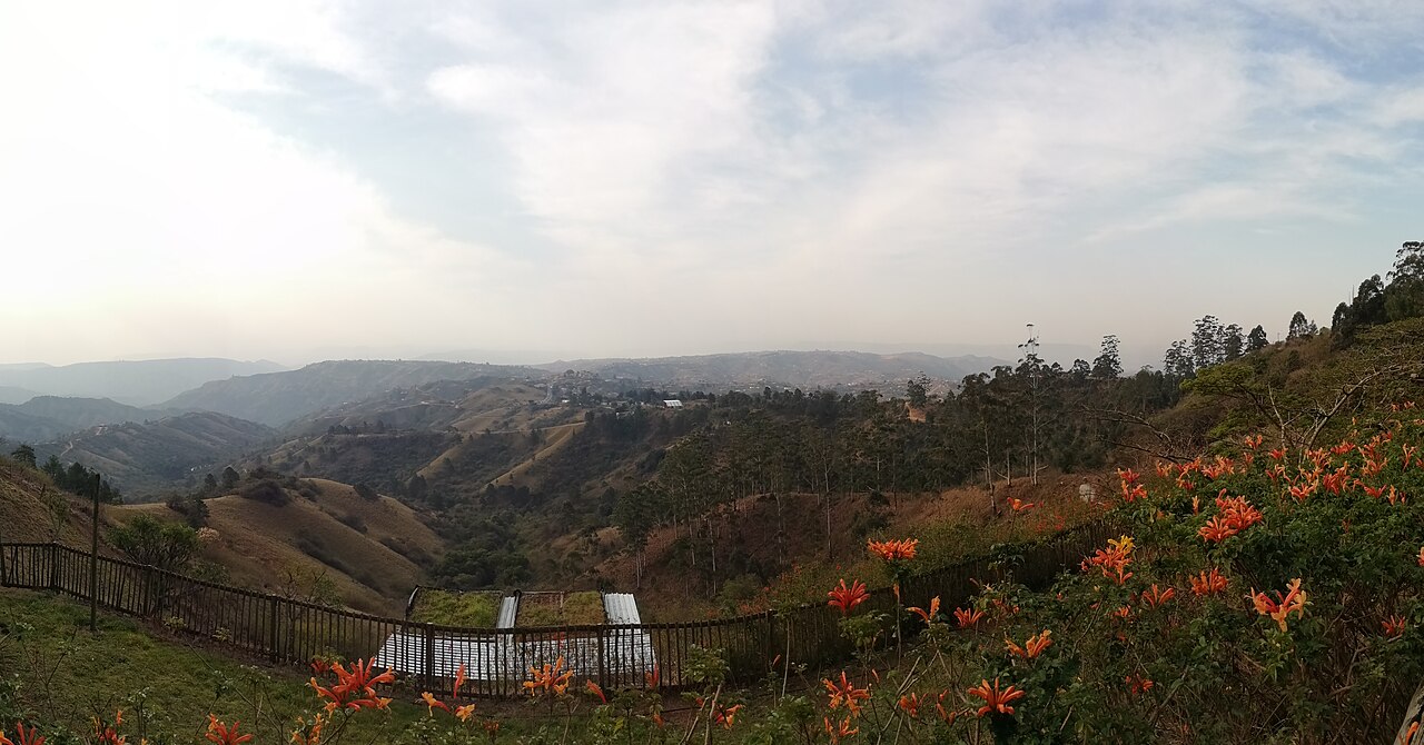 Wide view of the Valley of a Thousand Hills, KwaZulu-Natal