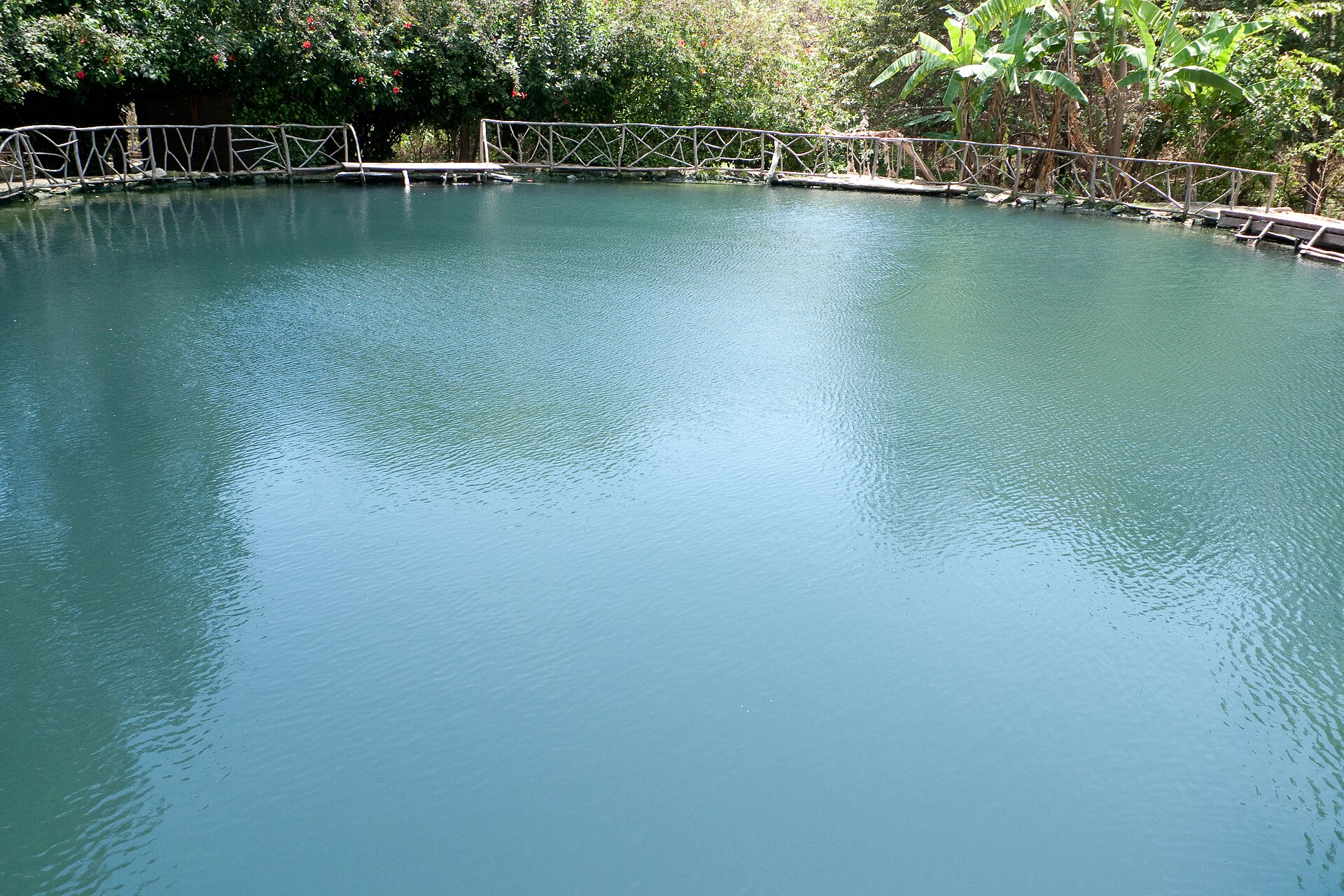 Sulfur lagoon at Agua Blanca, Machalilla National Park, Ecuador