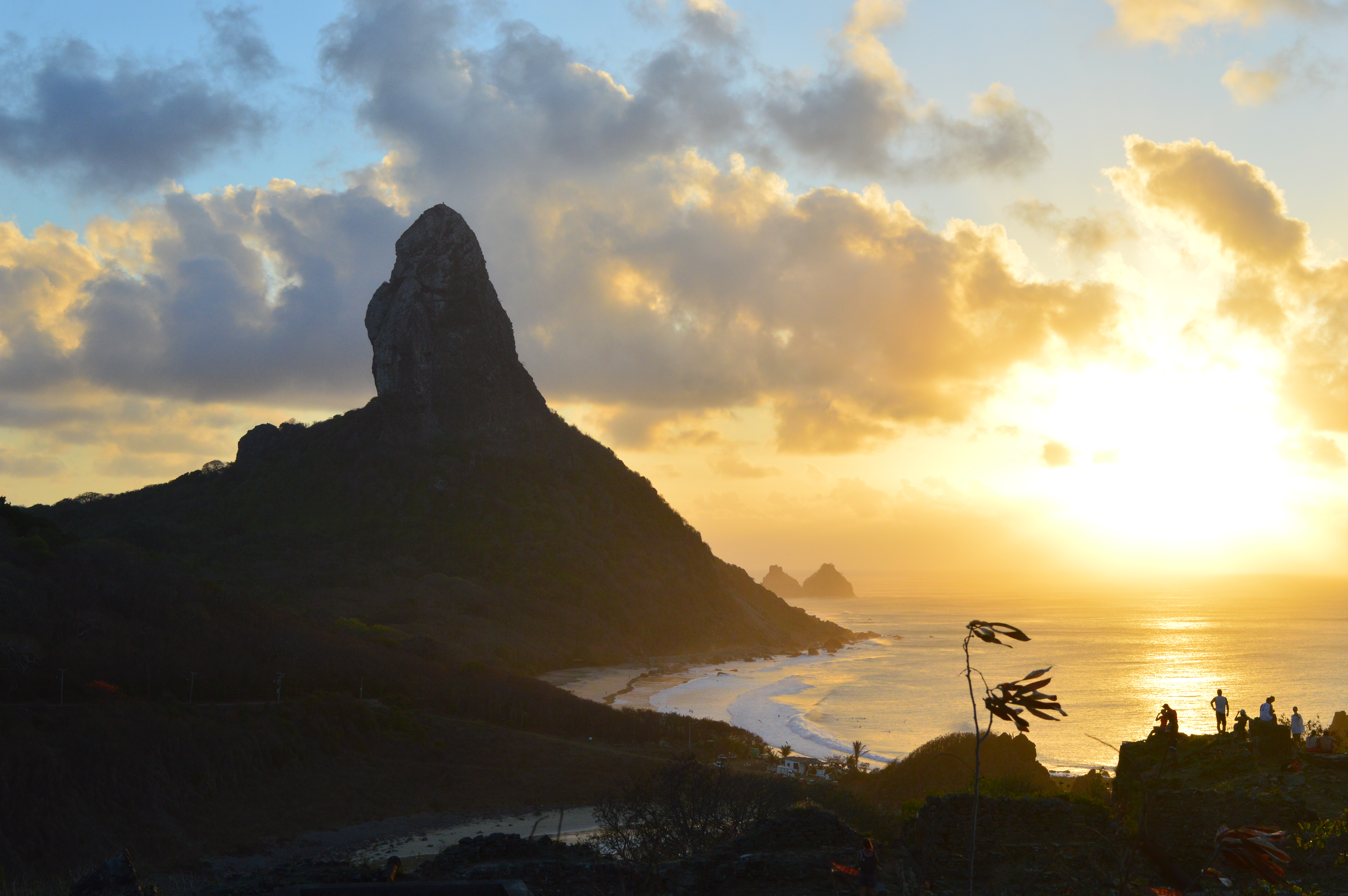 Sunset over the ruins of Forte Nossa Senhora dos Remédios, Fernando de Noronha