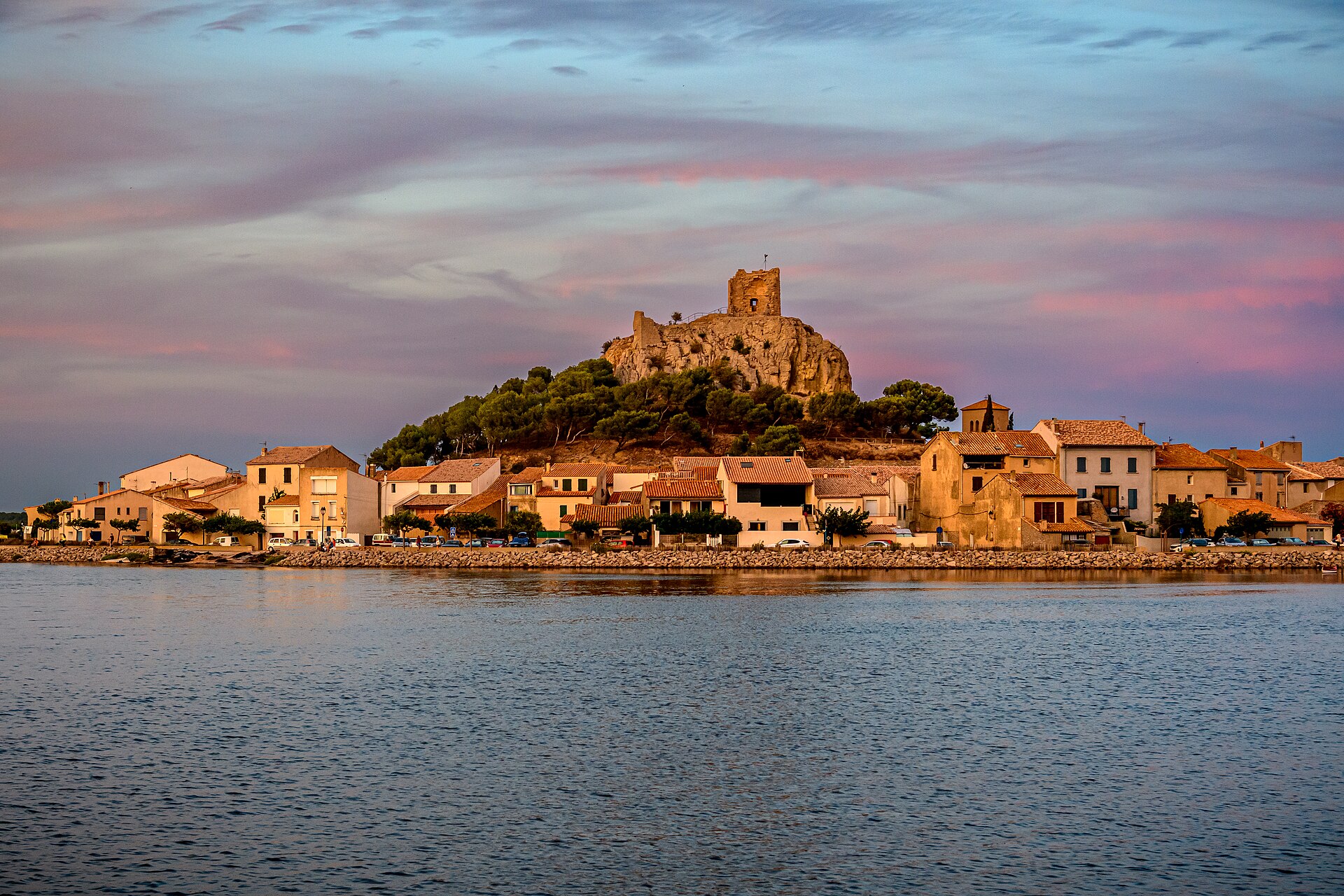 Gruissan circular village and Château de Gruissan