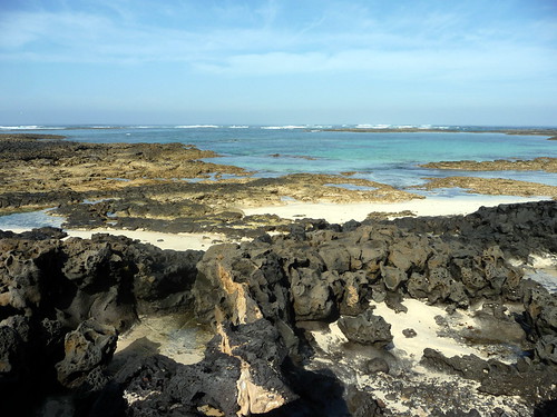 Natural lagoons at El Cotillo