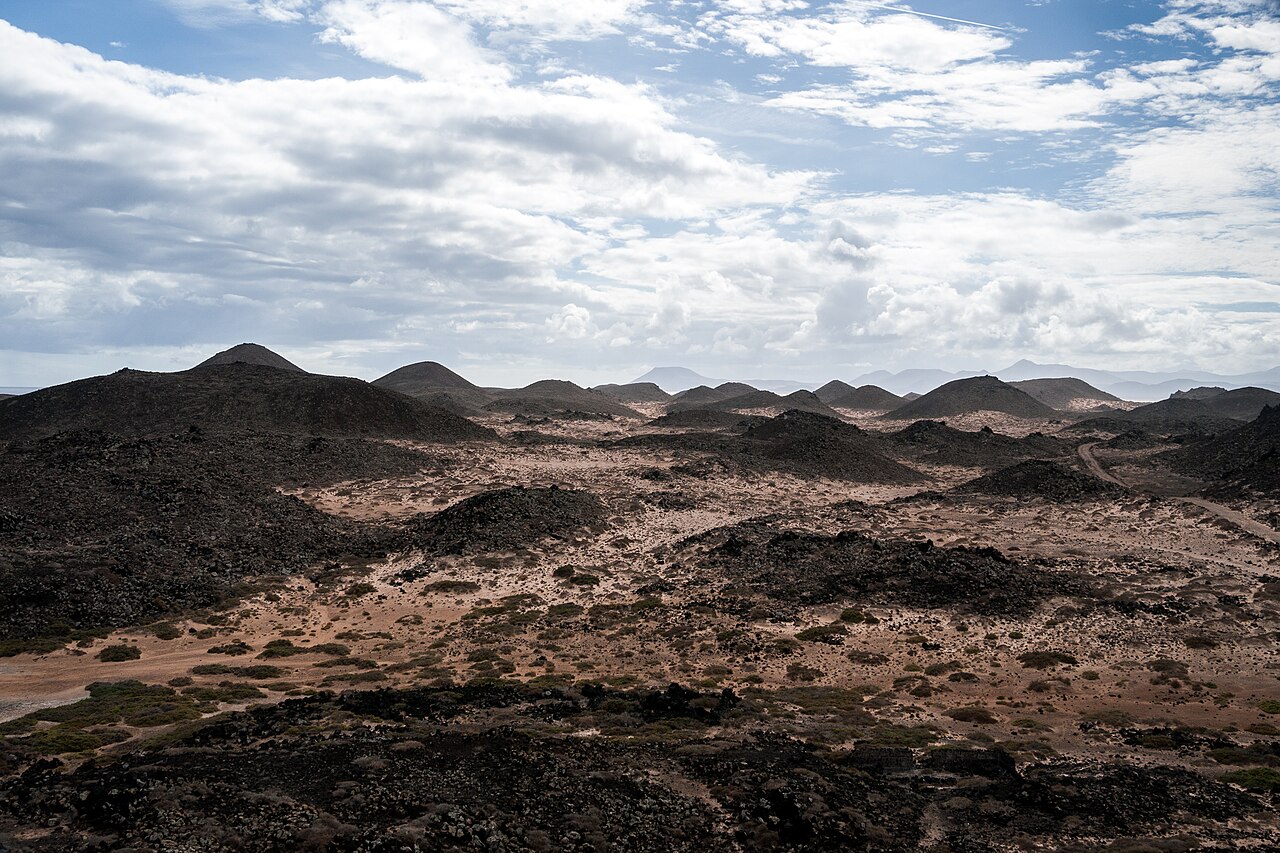 Volcanic landscape of Isla de Lobos