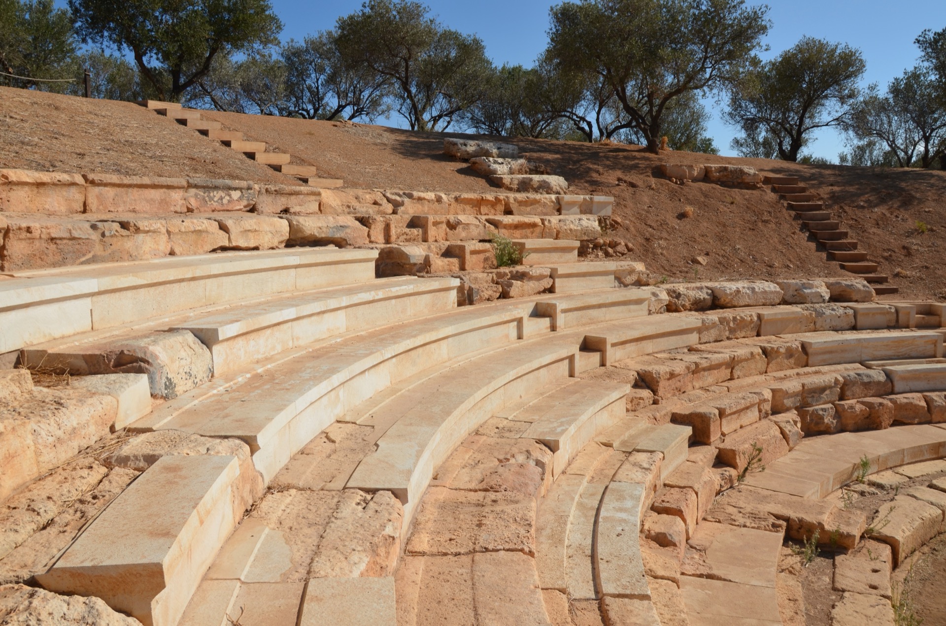 Ancient theatre ruins at Aptera, Crete, Greece