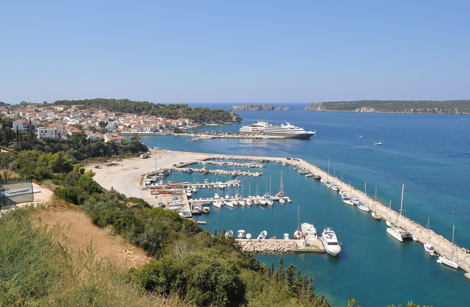 Pylos town and bay, Greece