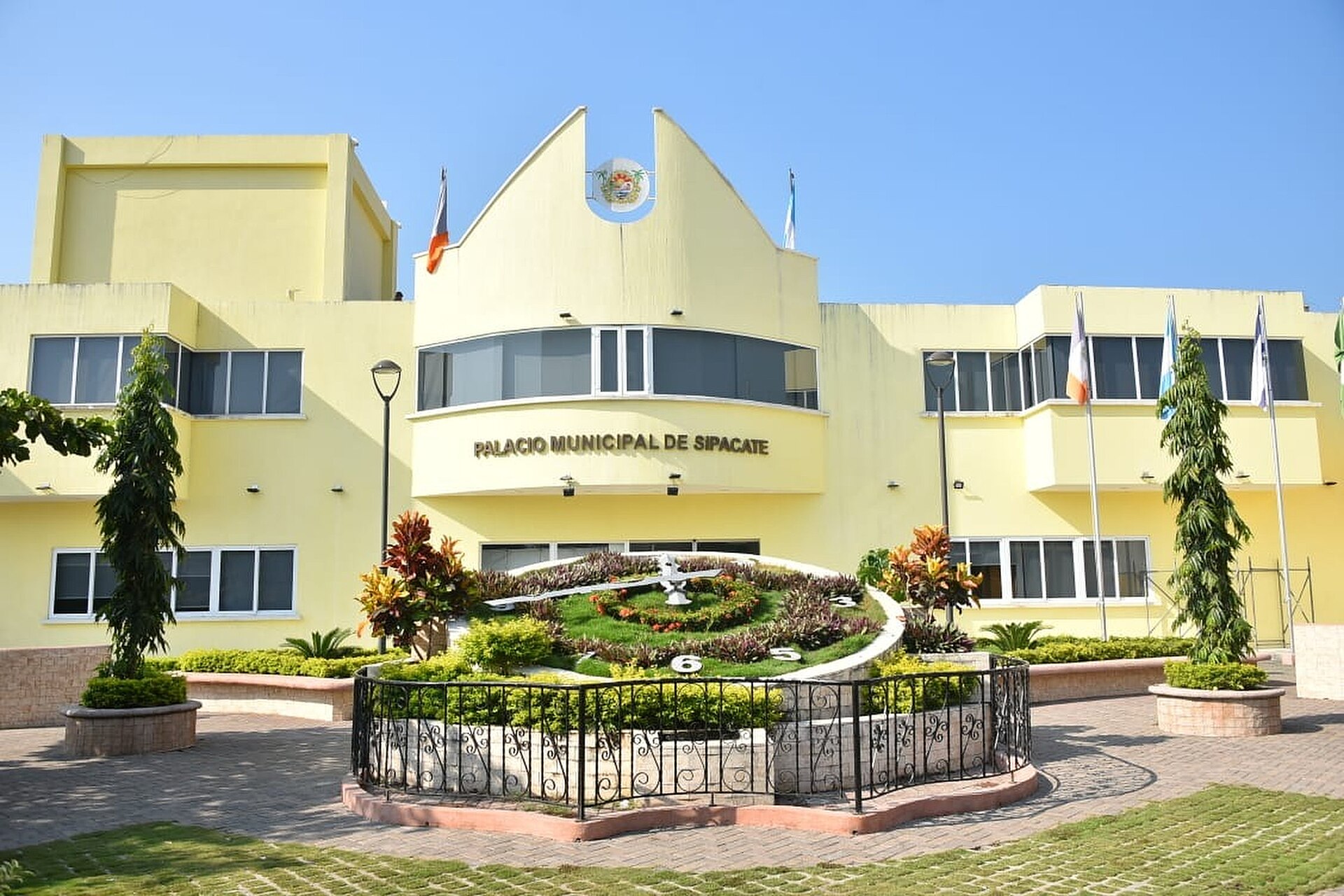 Town center of Sipacate, Escuintla, Guatemala