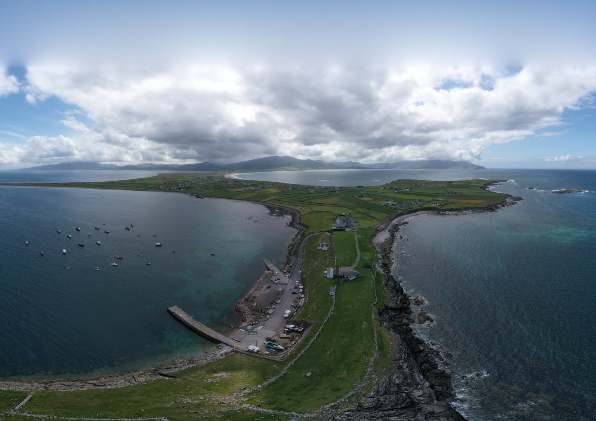 The Maharees tombolo, Brandon Bay, County Kerry
