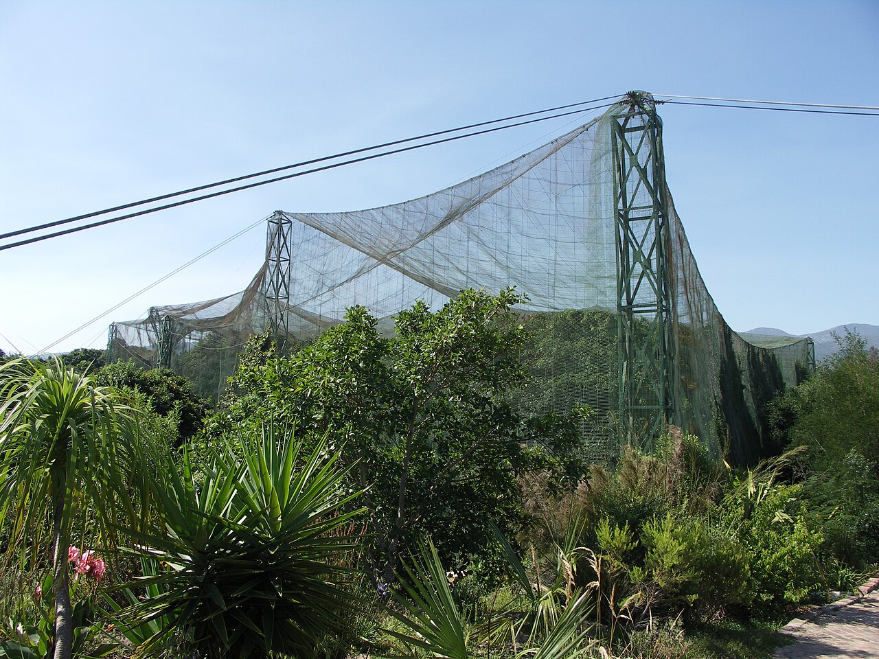 Exterior of the Birds of Eden aviary dome