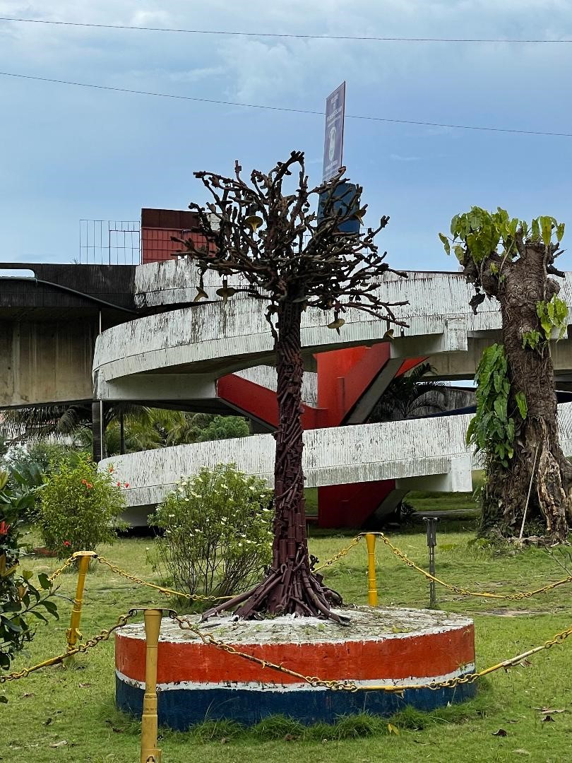 Peace monument on Providence Island, Monrovia, Liberia