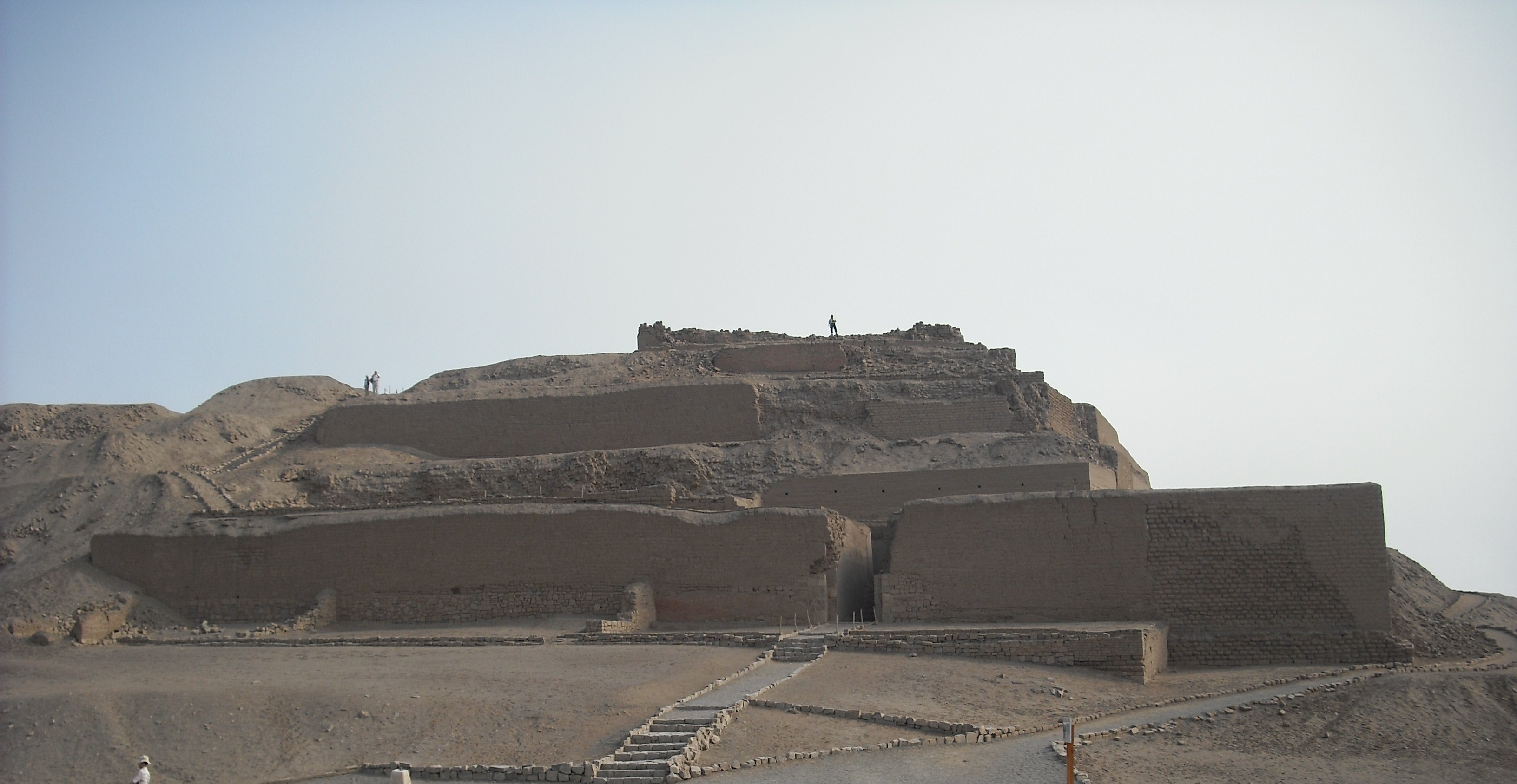 Temple of the Sun at the Pachacamac archaeological sanctuary, south of Lima