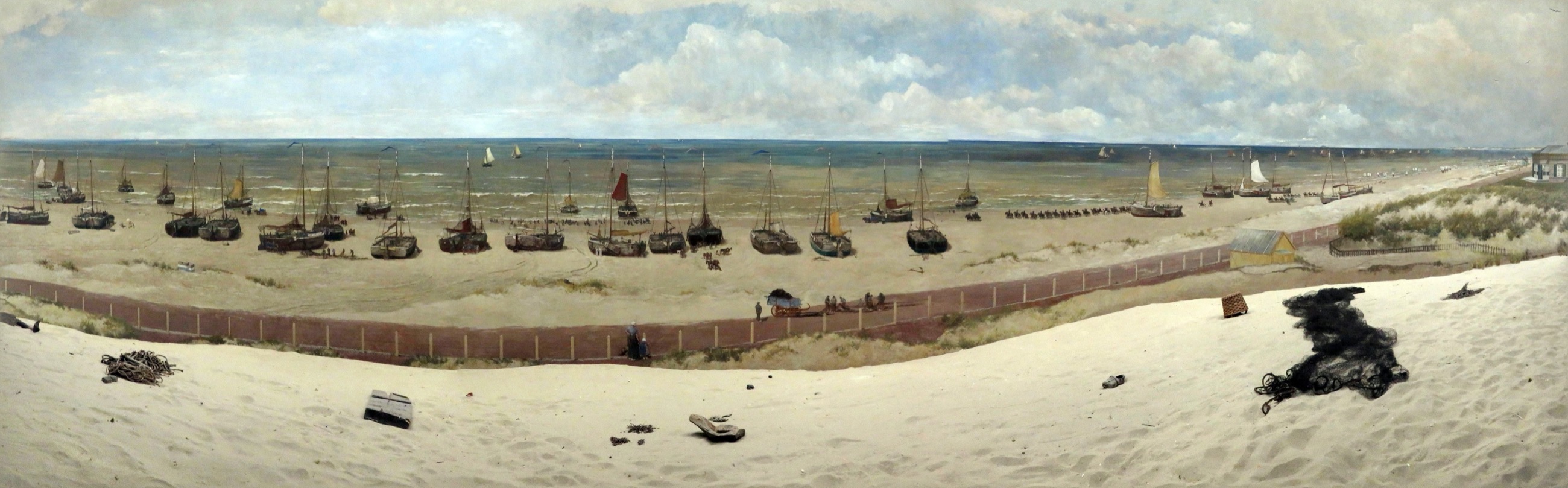 Panorama Mesdag cylindrical painting, The Hague, Netherlands