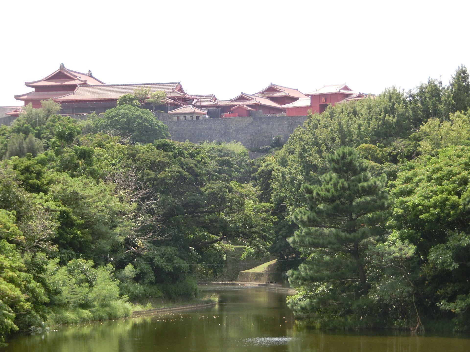 Shuri Castle and the Ryutan pond, Naha, Okinawa, Japan