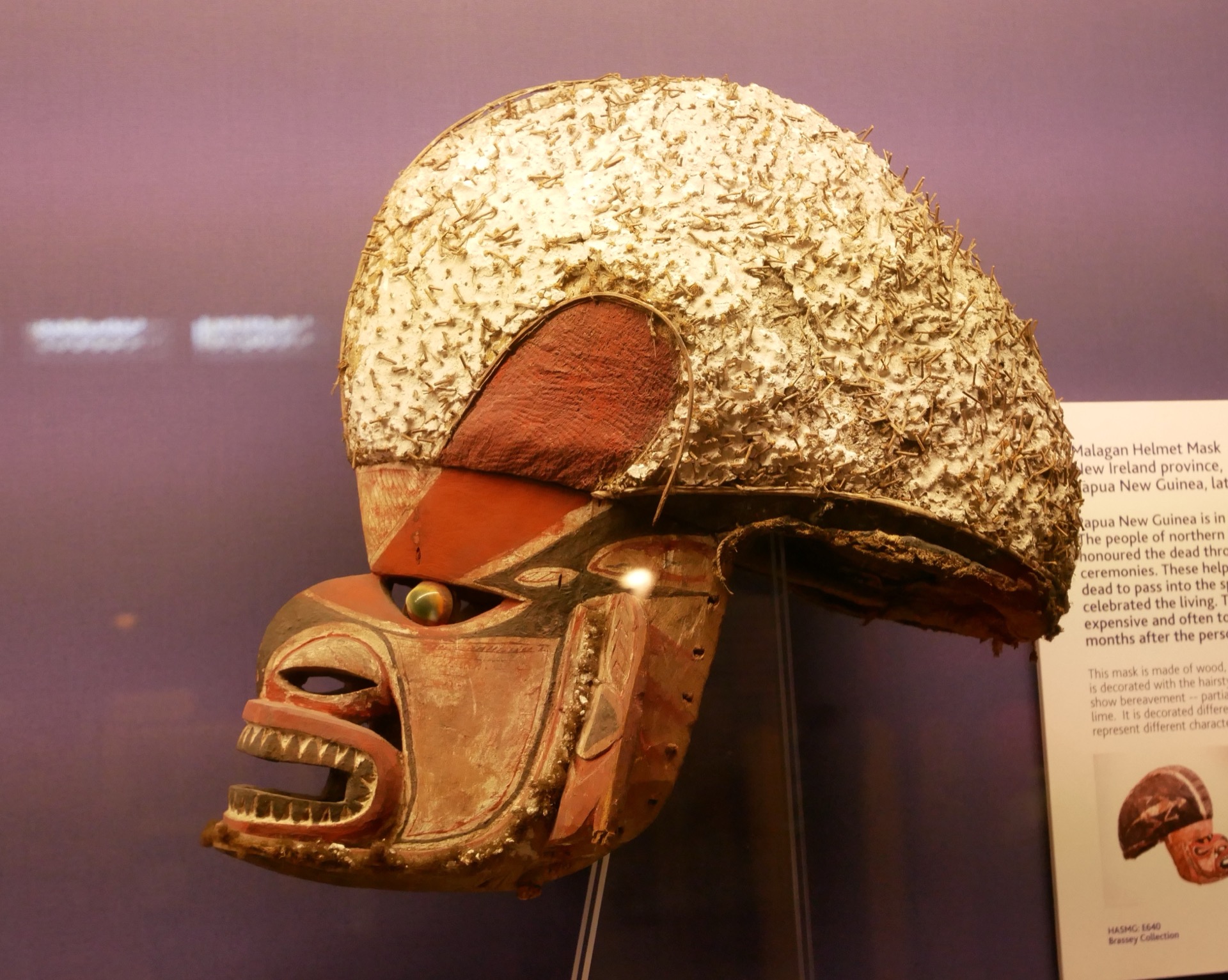 Malagan carved helmet mask, New Ireland Province tradition