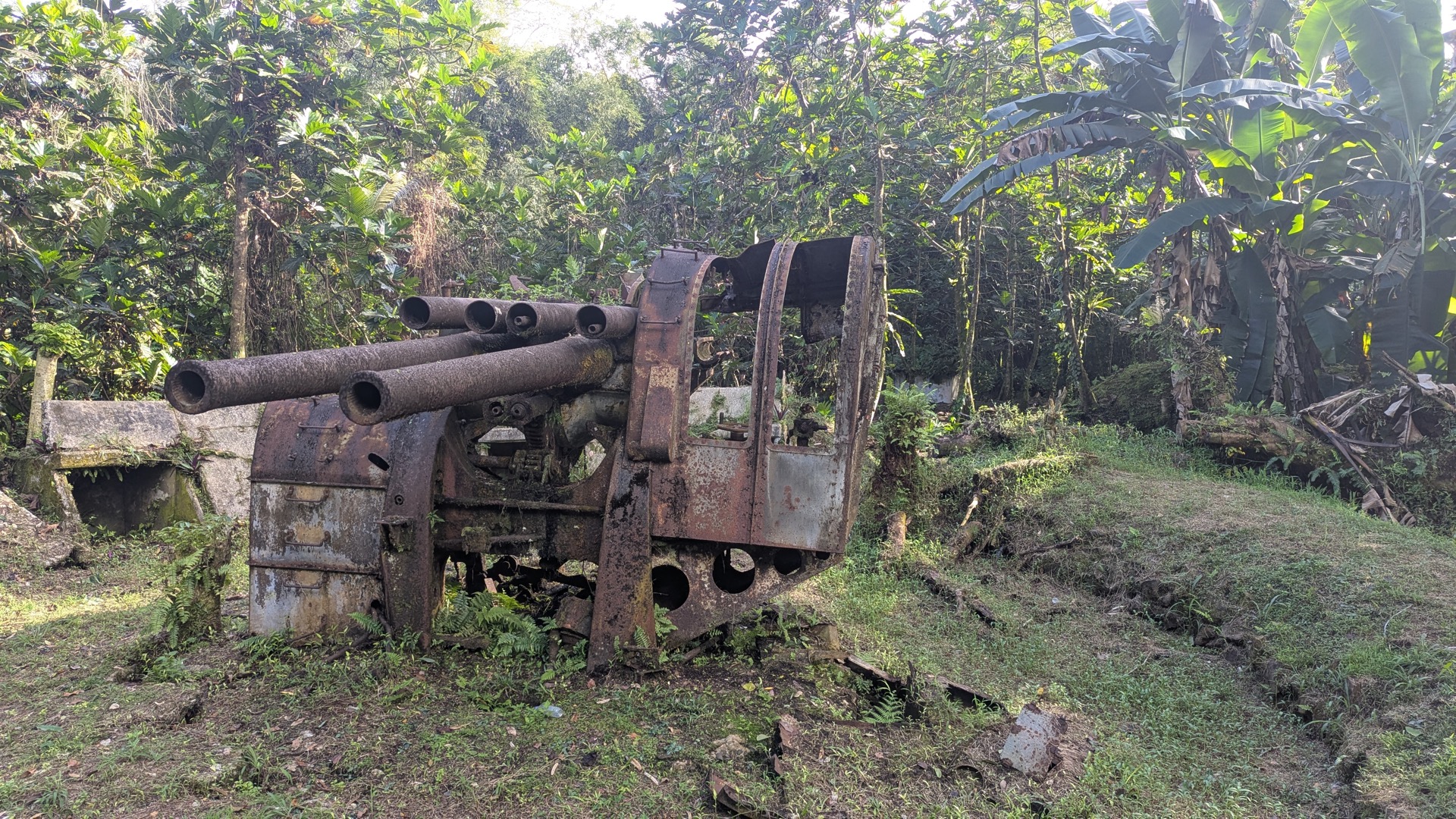 Japanese WWII gun emplacements in Sokehs, Pohnpei
