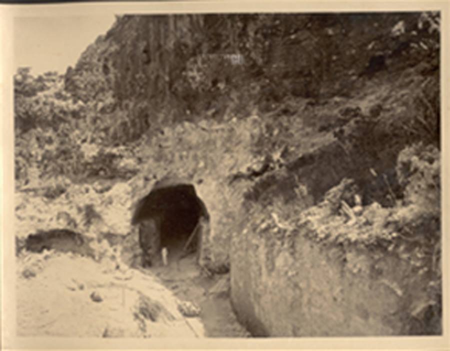 Historic construction-era photo of the Guajataca Tunnel, Puerto Rico