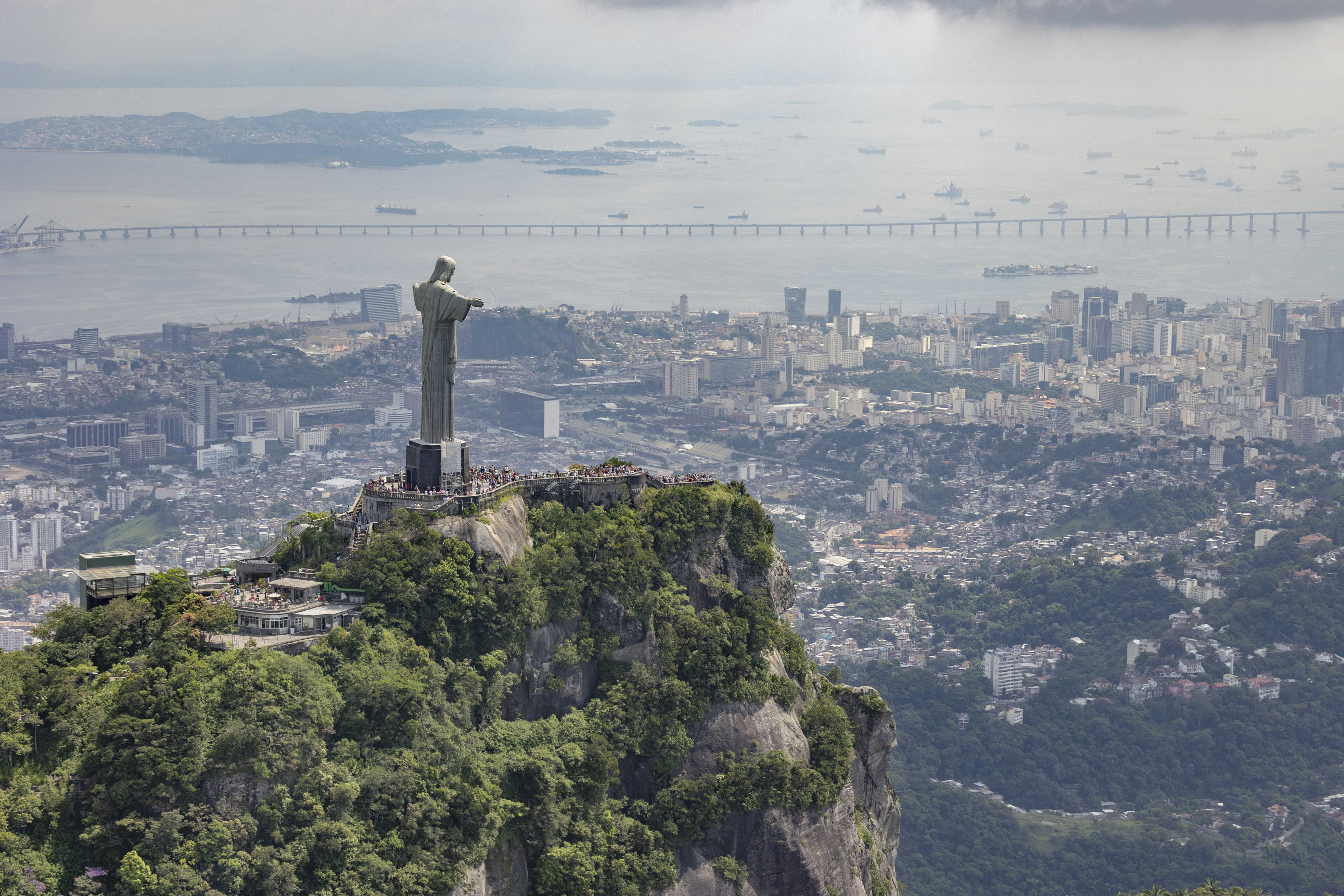 Christ the Redeemer statue atop Corcovado Mountain, Rio de Janeiro