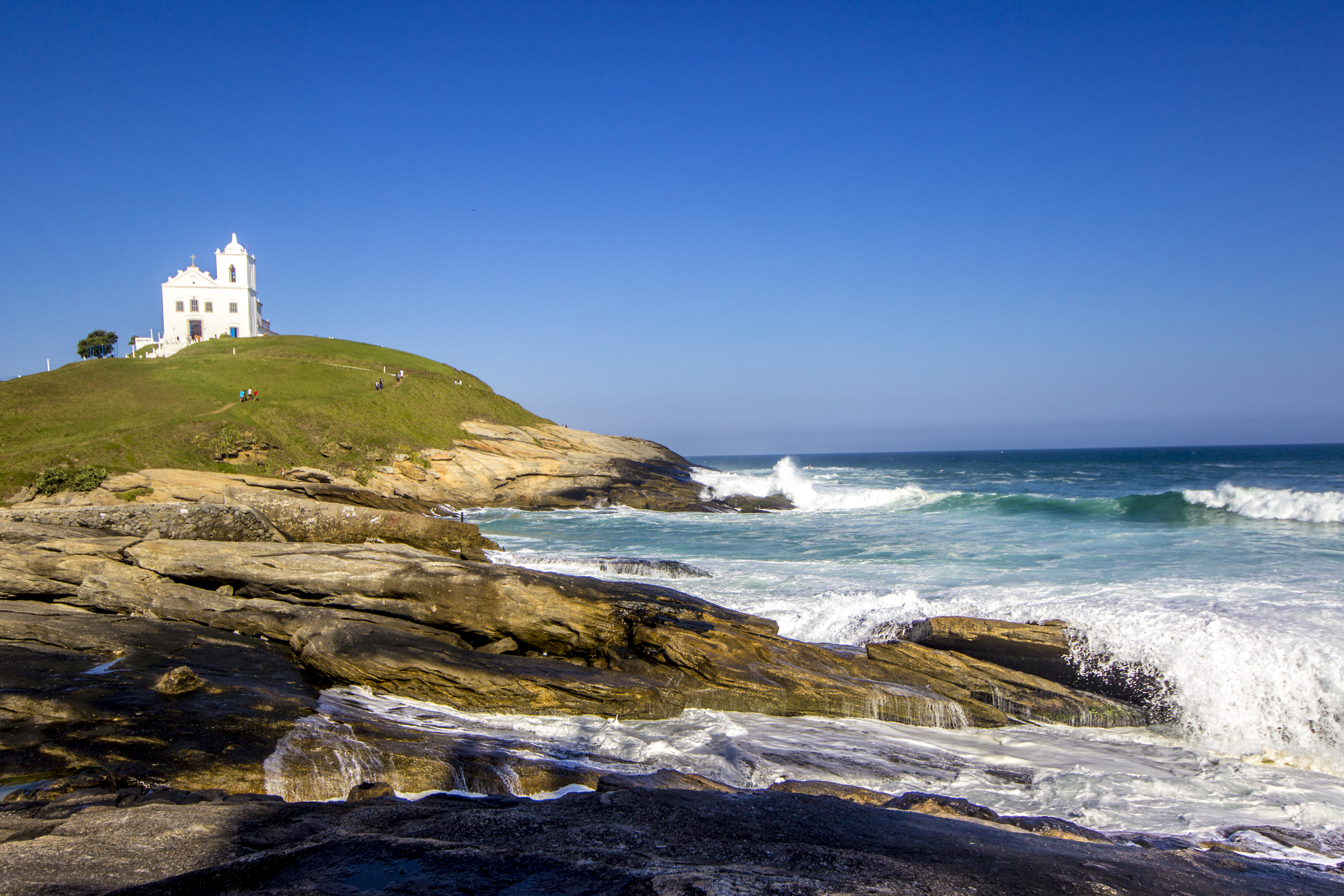 Hilltop church of Nossa Senhora de Nazaré overlooking Saquarema