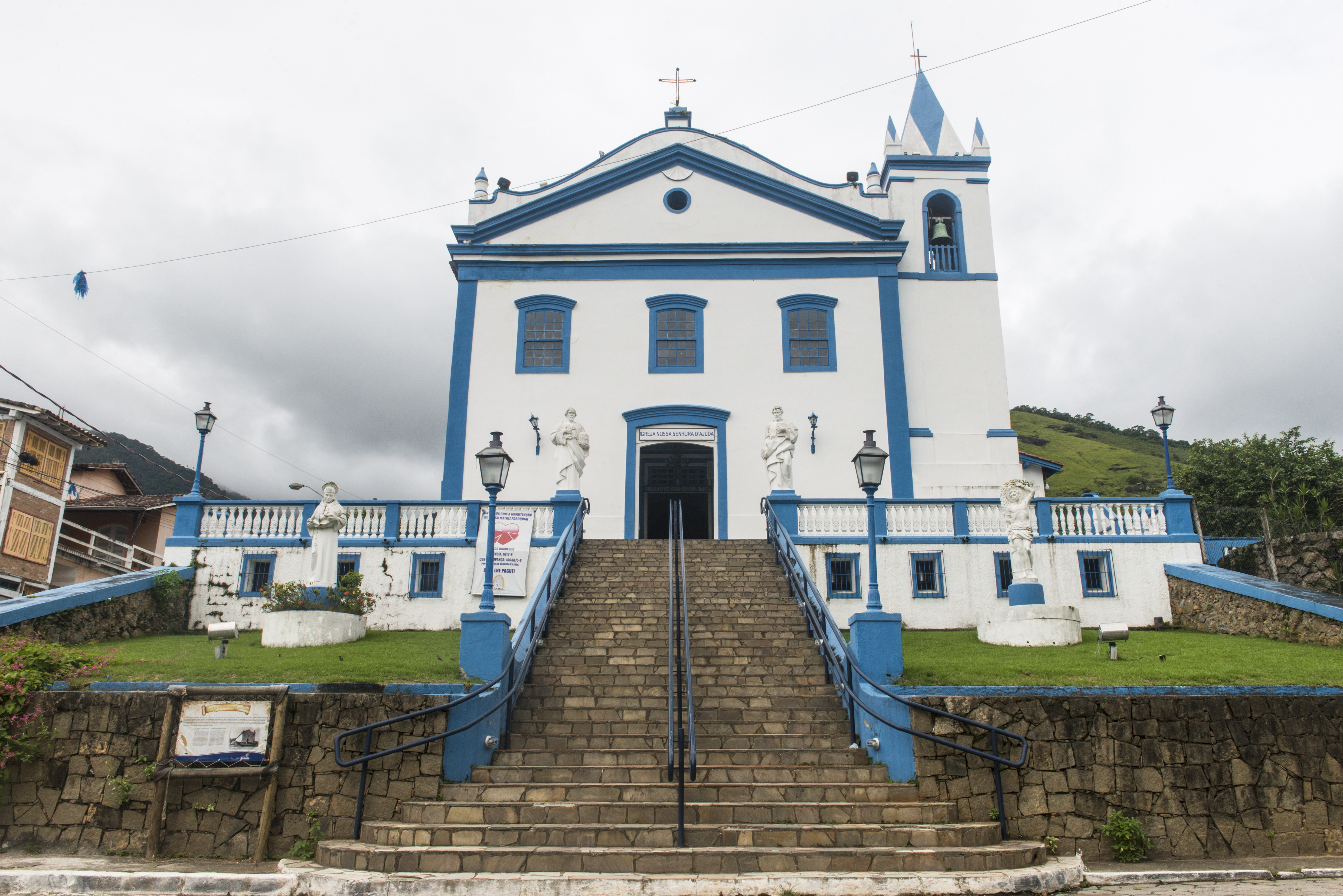 Colonial-era Igreja Matriz de Nossa Senhora D'Ajuda in Ilhabela's historic Vila district