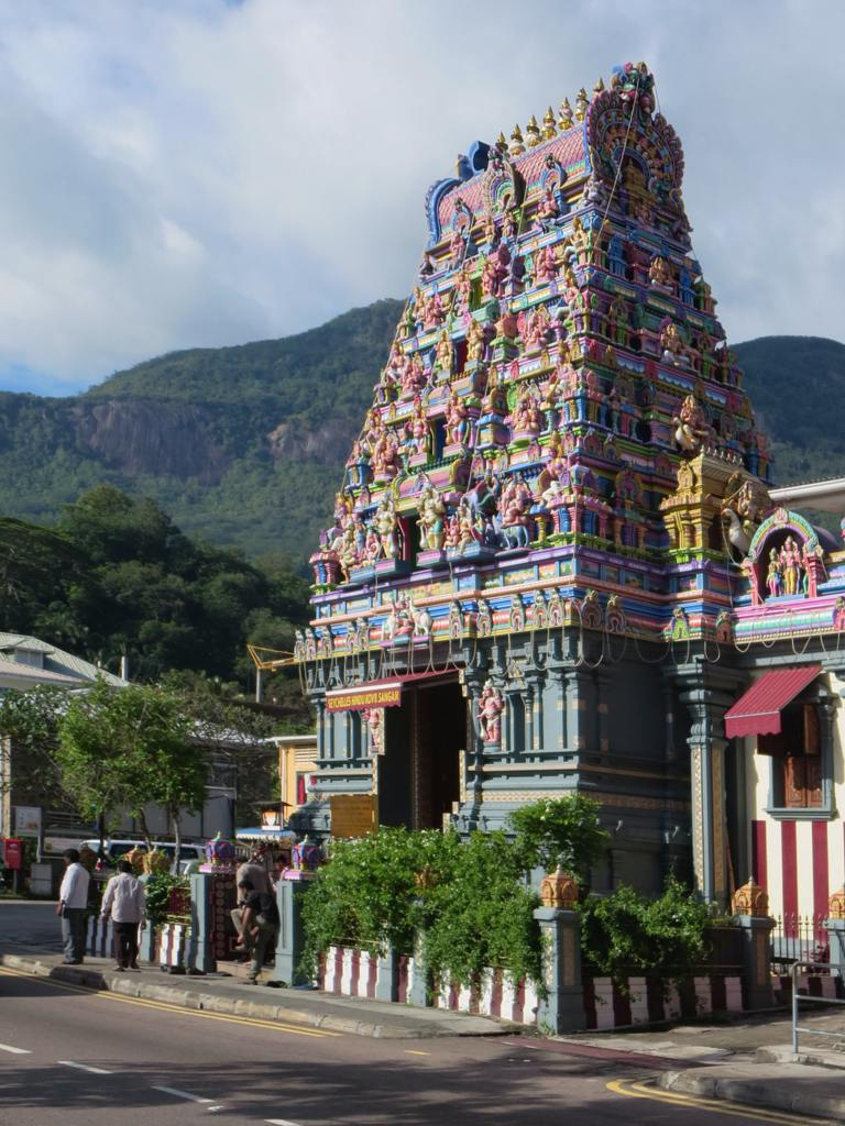 The Arul Mihu Navasakthi Vinayagar Hindu temple in Victoria, Mahé, Seychelles