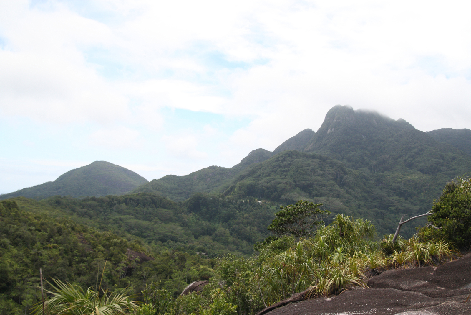 View of Morne Seychellois, the highest peak on Mahé island, Seychelles