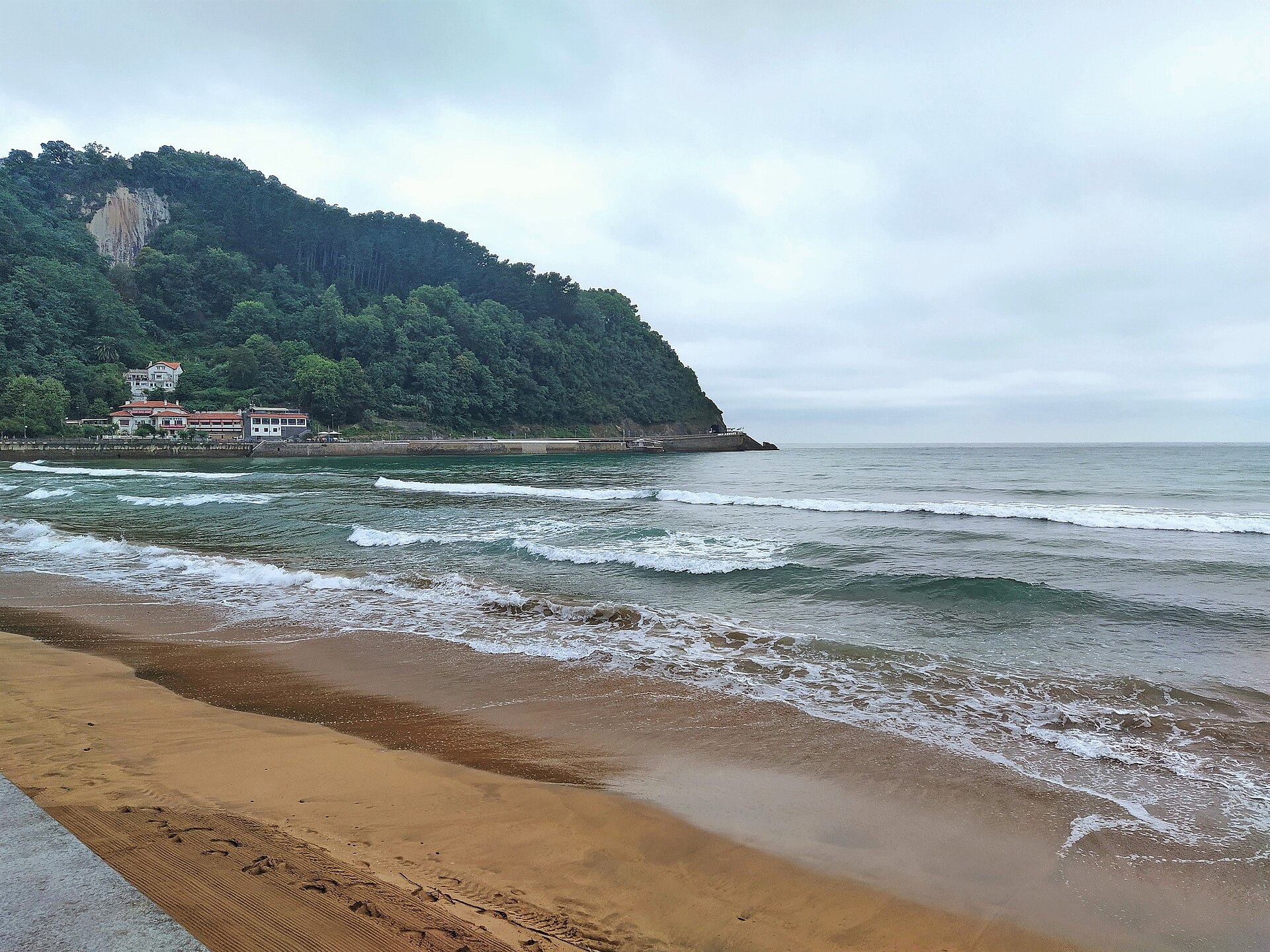 Zarautz beach and old town