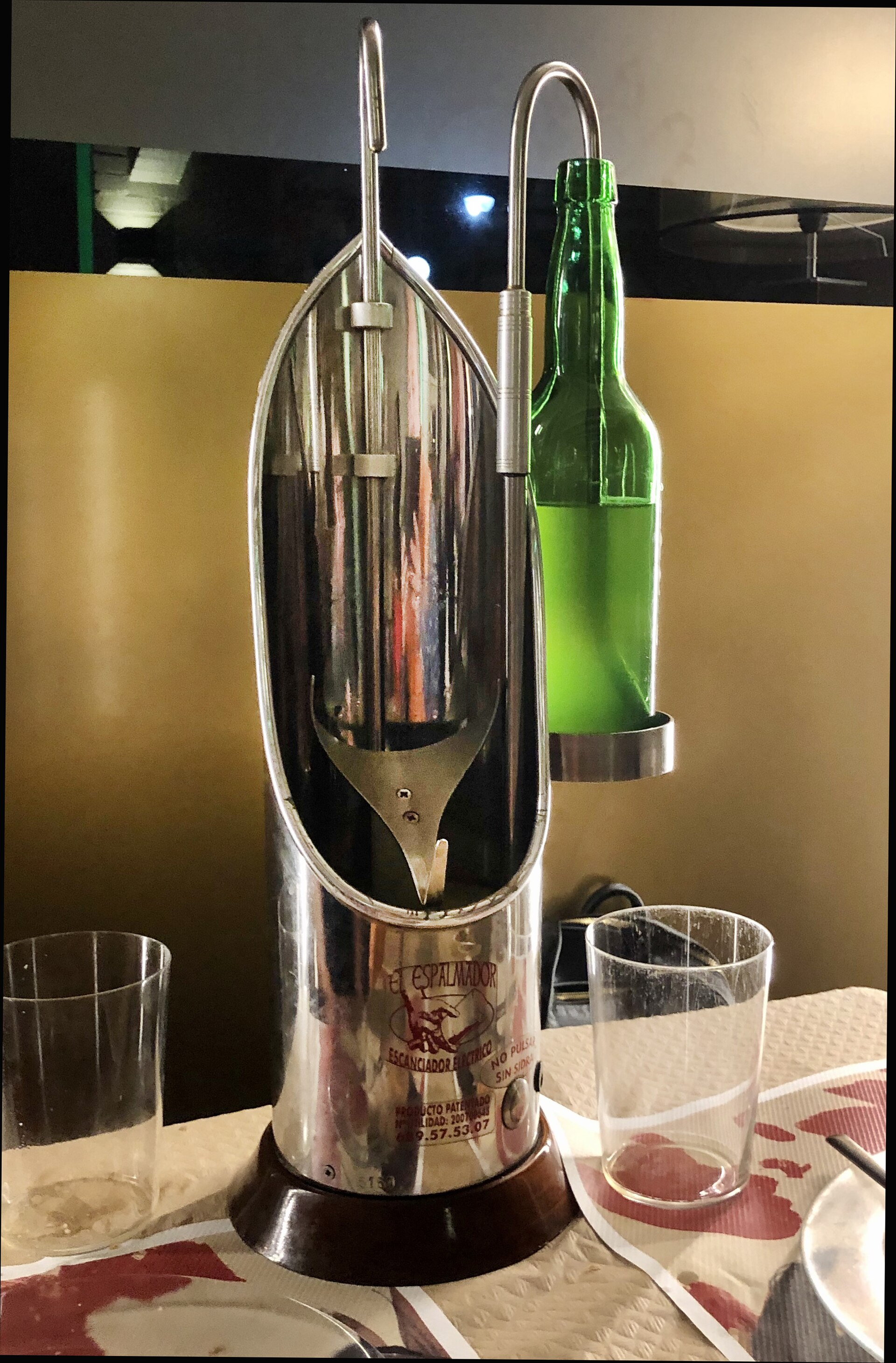 Traditional Asturian cider pouring (escanciado)