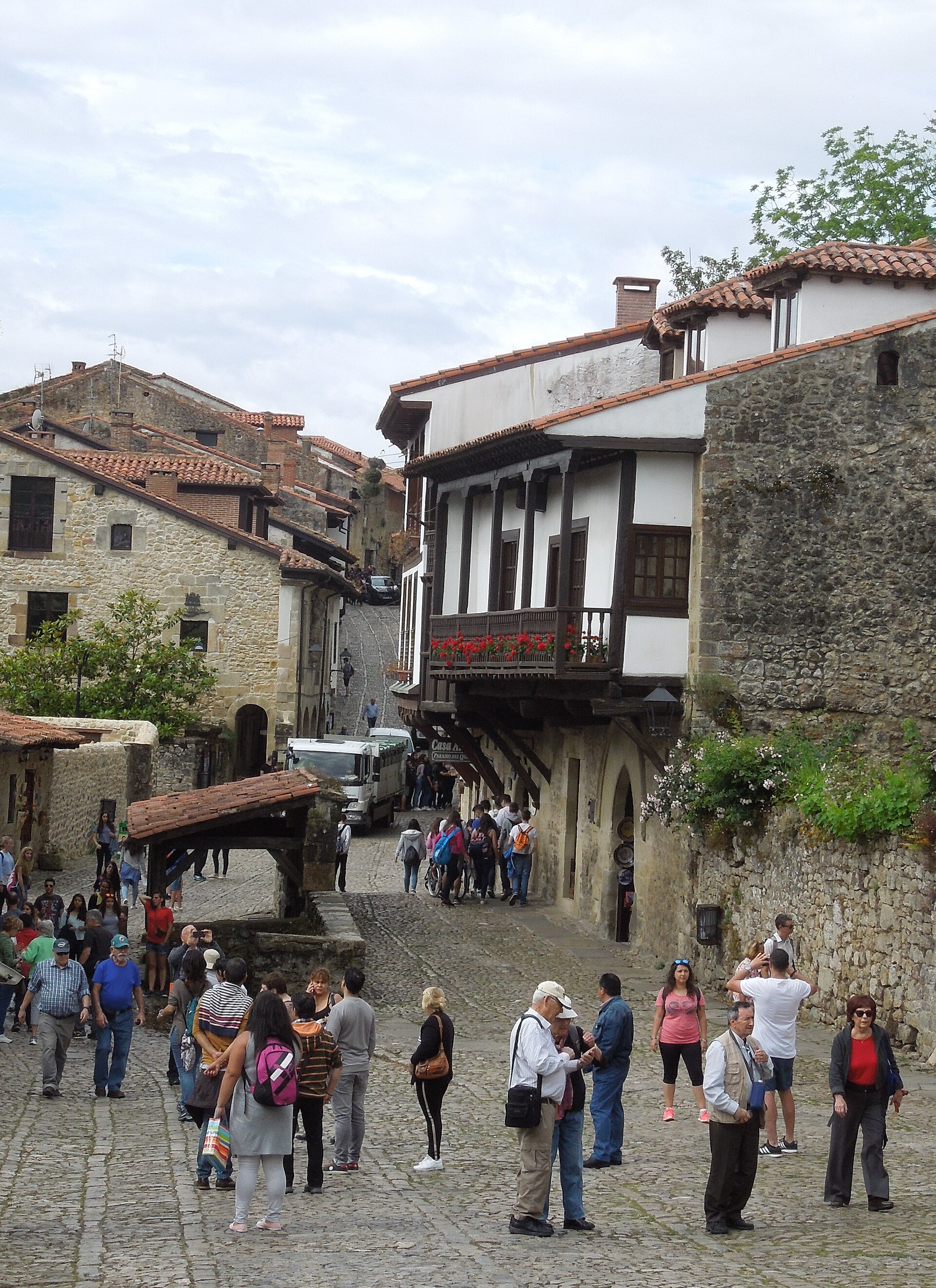Medieval street in Santillana del Mar