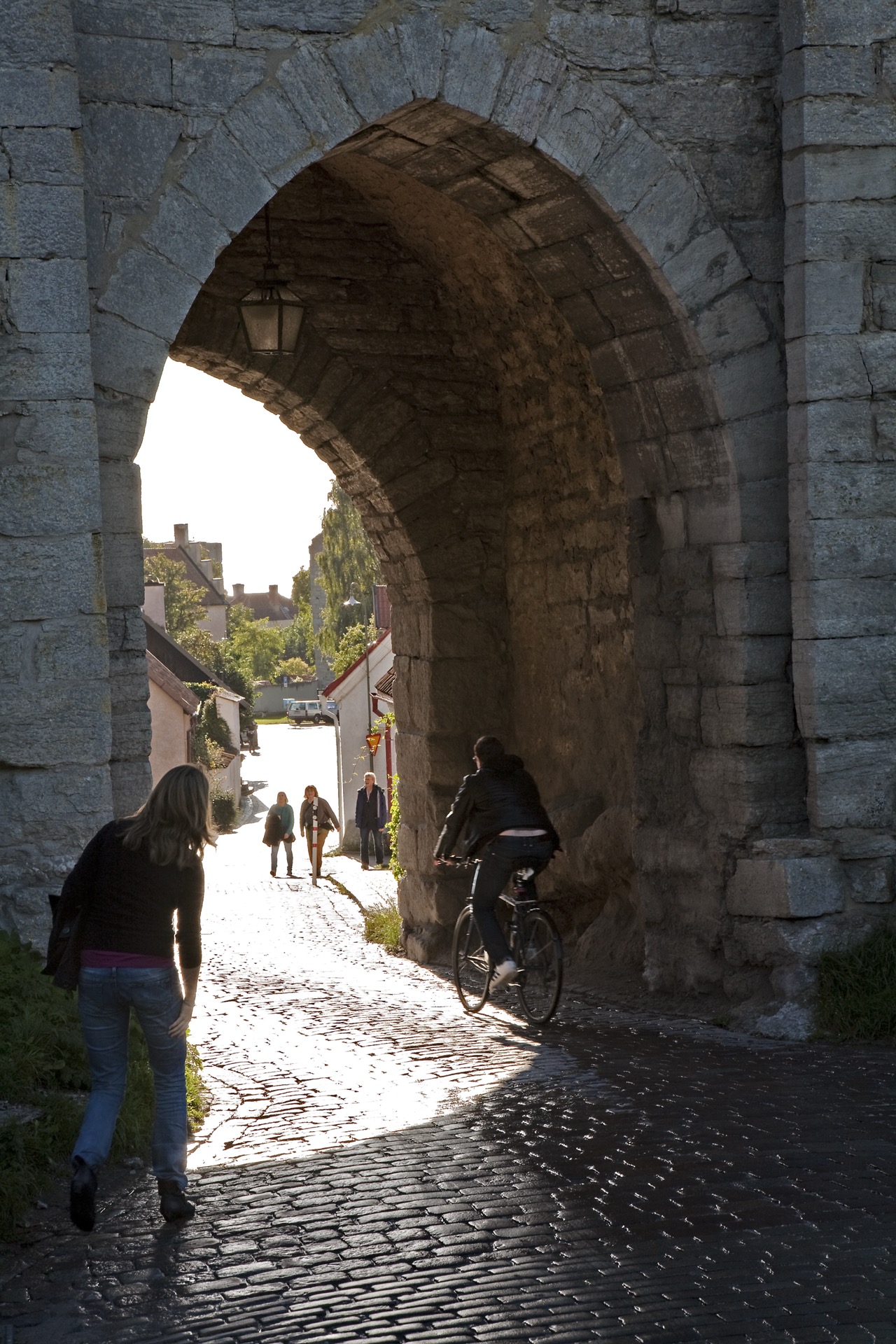 Visby Old Town medieval city wall, Gotland, Sweden
