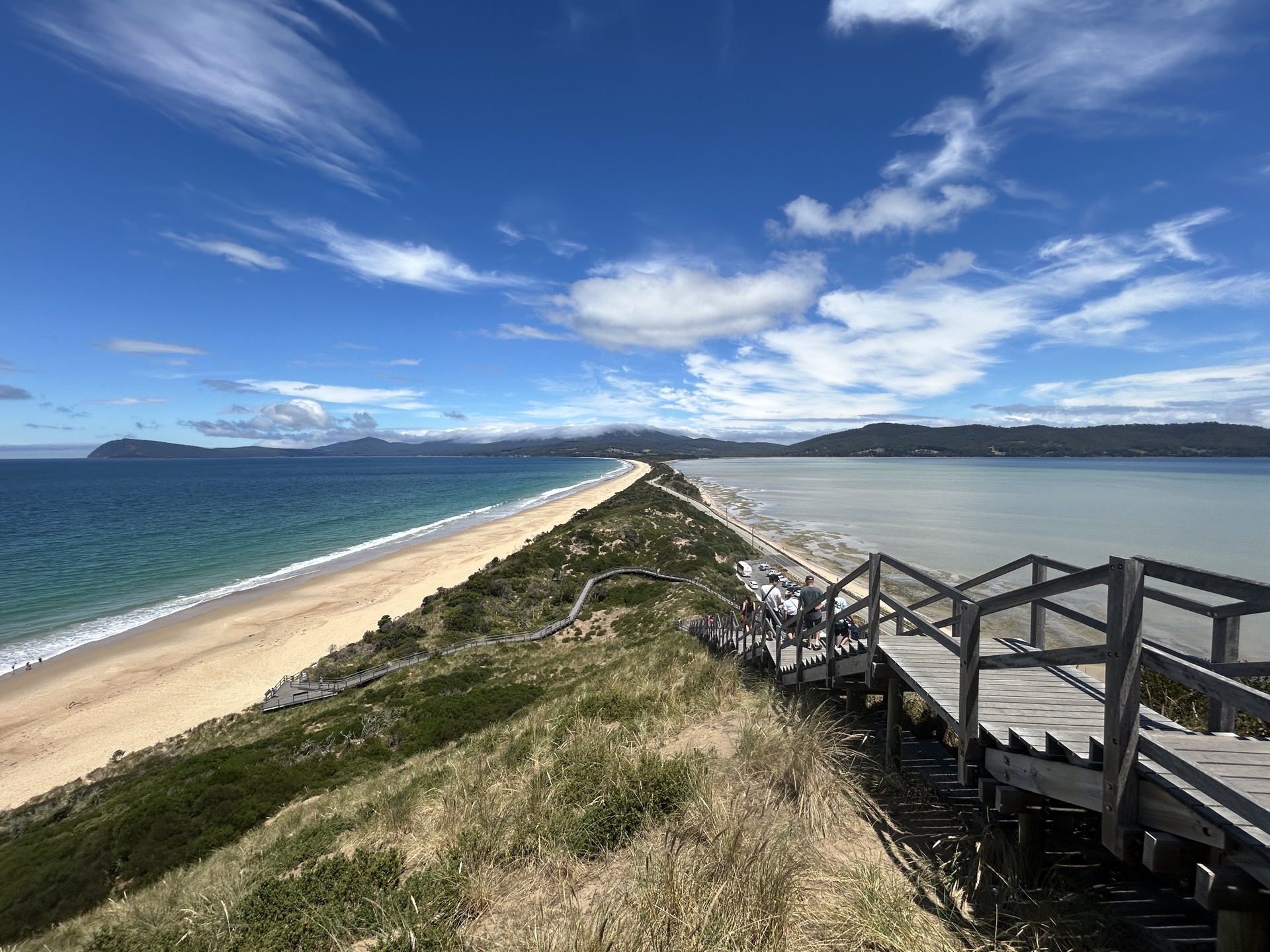 View from The Neck lookout, Bruny Island, Tasmania, Australia
