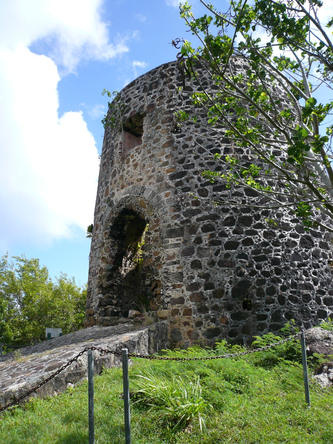Mount Healthy windmill ruin, Tortola, British Virgin Islands
