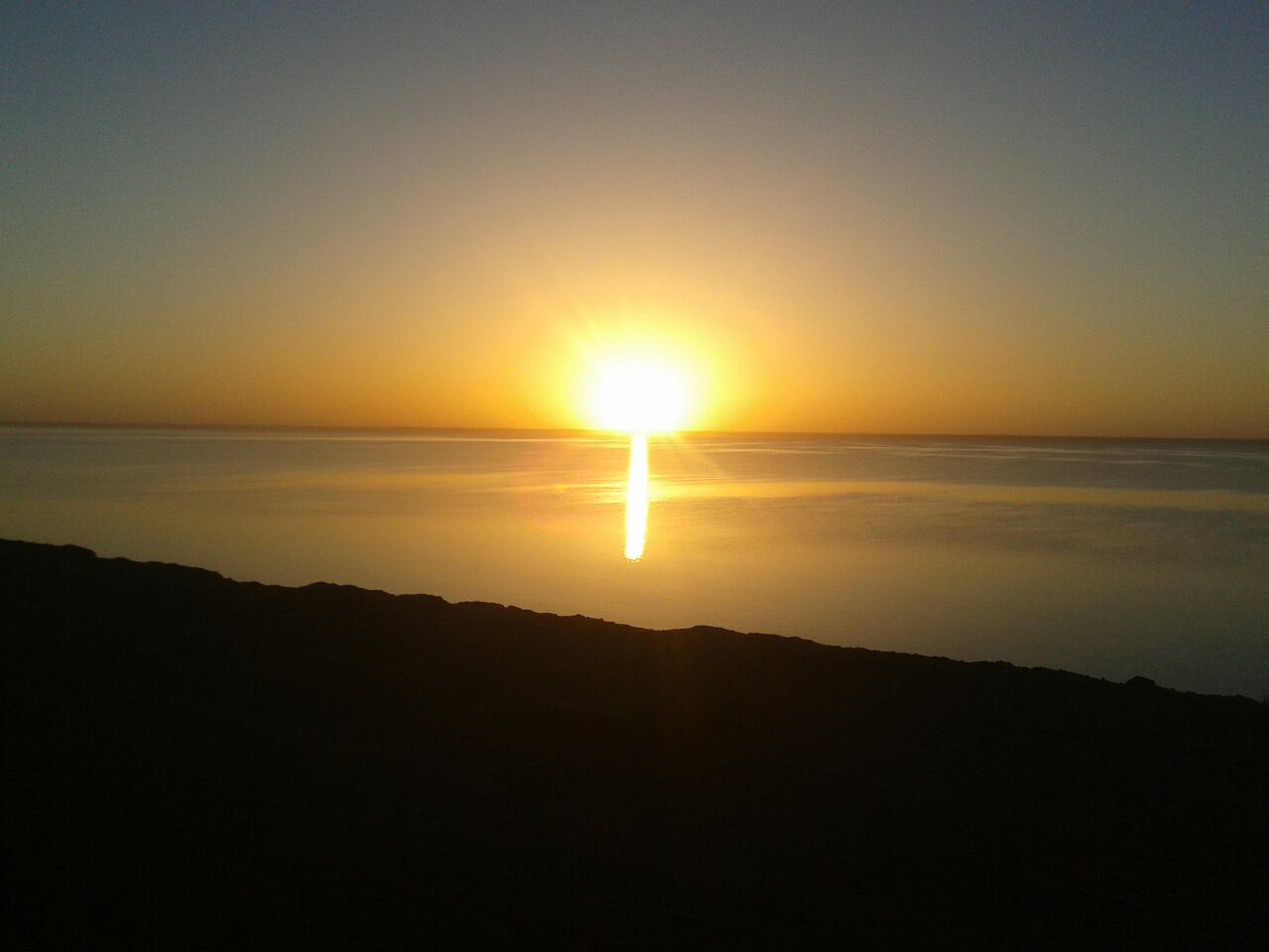 Sunset over the coast near Boutalha, Dakhla, Western Sahara