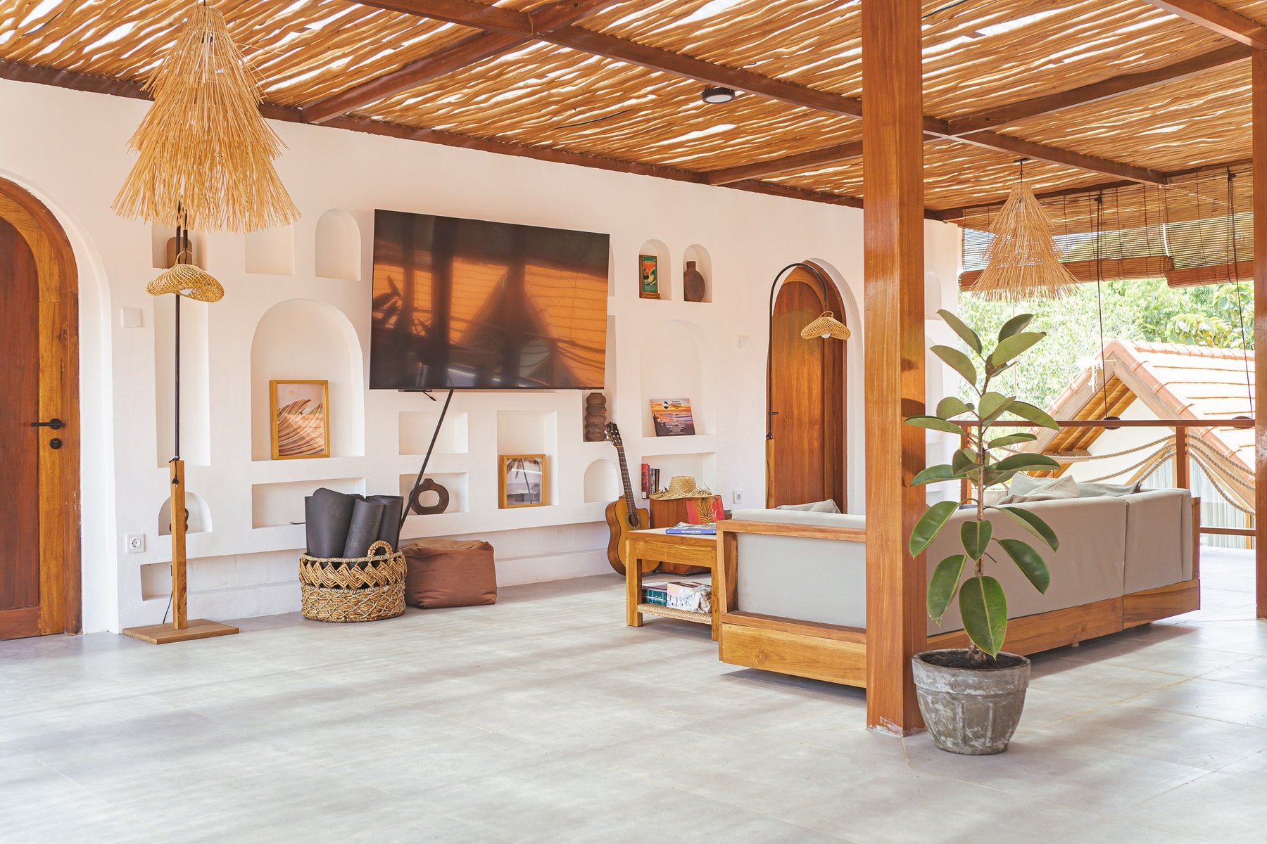 Common lounge area at CARI Surf Camp