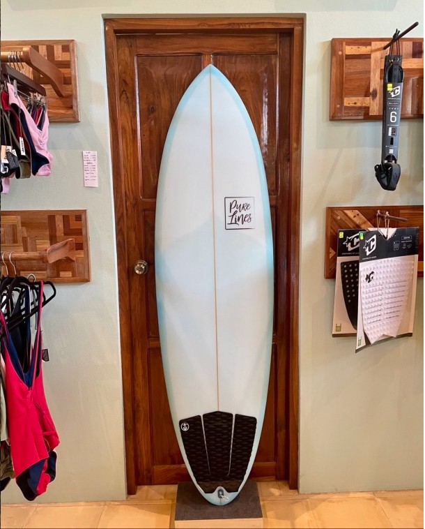 Surfboard on display at Popoyo Surf Shop