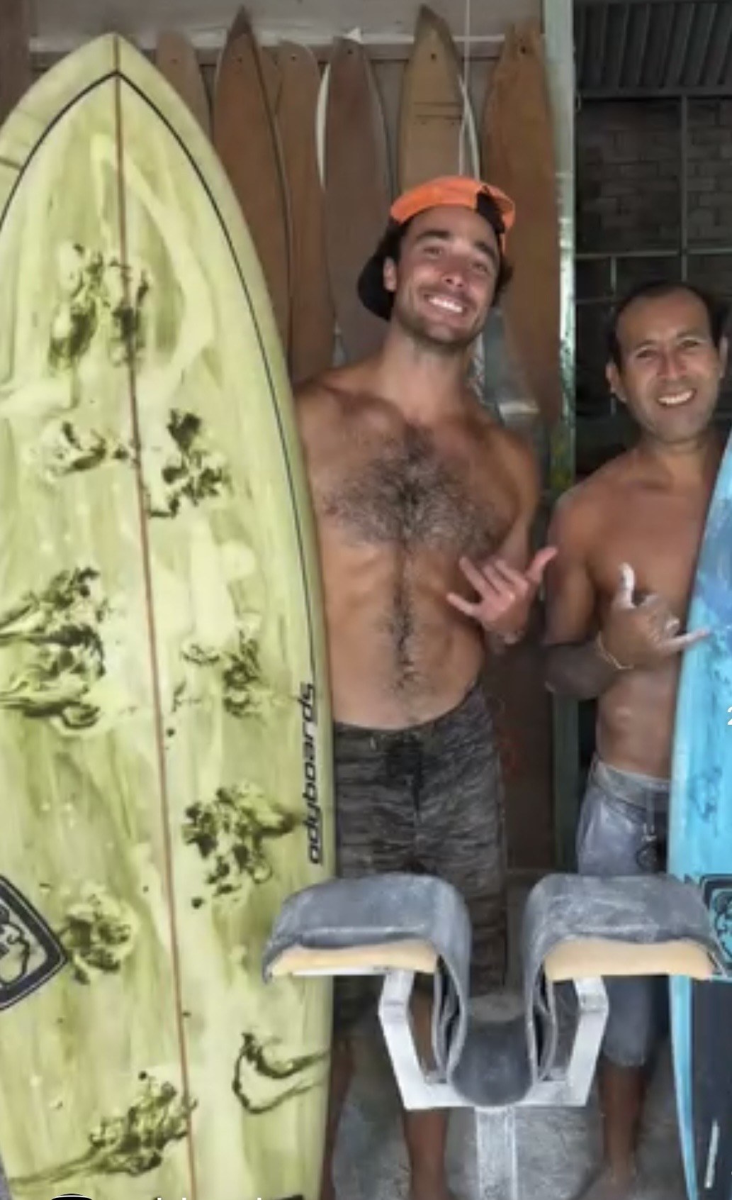 The Odyboards team in the shop with hand-shaped boards