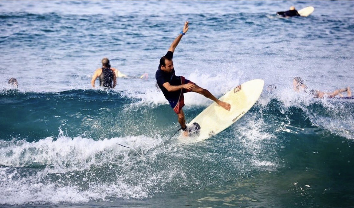 Riding a wave on an Odyboards board