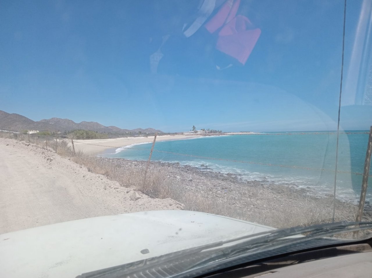 White-sand beach across the road from Vista Ballena